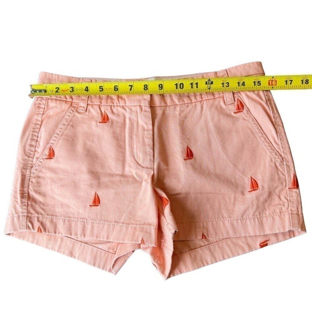 J. Crew Chino Shorts Broken In 100% Cotton Womens Size 4 Peach EUC - Picture 4 of 7